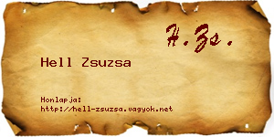 Hell Zsuzsa névjegykártya